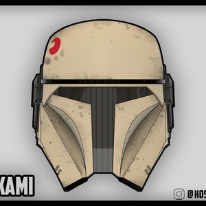Okami benutzerdefinierter Mandalorianer-Helm Shore Trooper