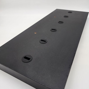 BLACK - Tonal Compatible 24 inch Floating Shelf for Tonal Gym Accessories with 6 Fittings to hang Tonal Gear (Long Version)