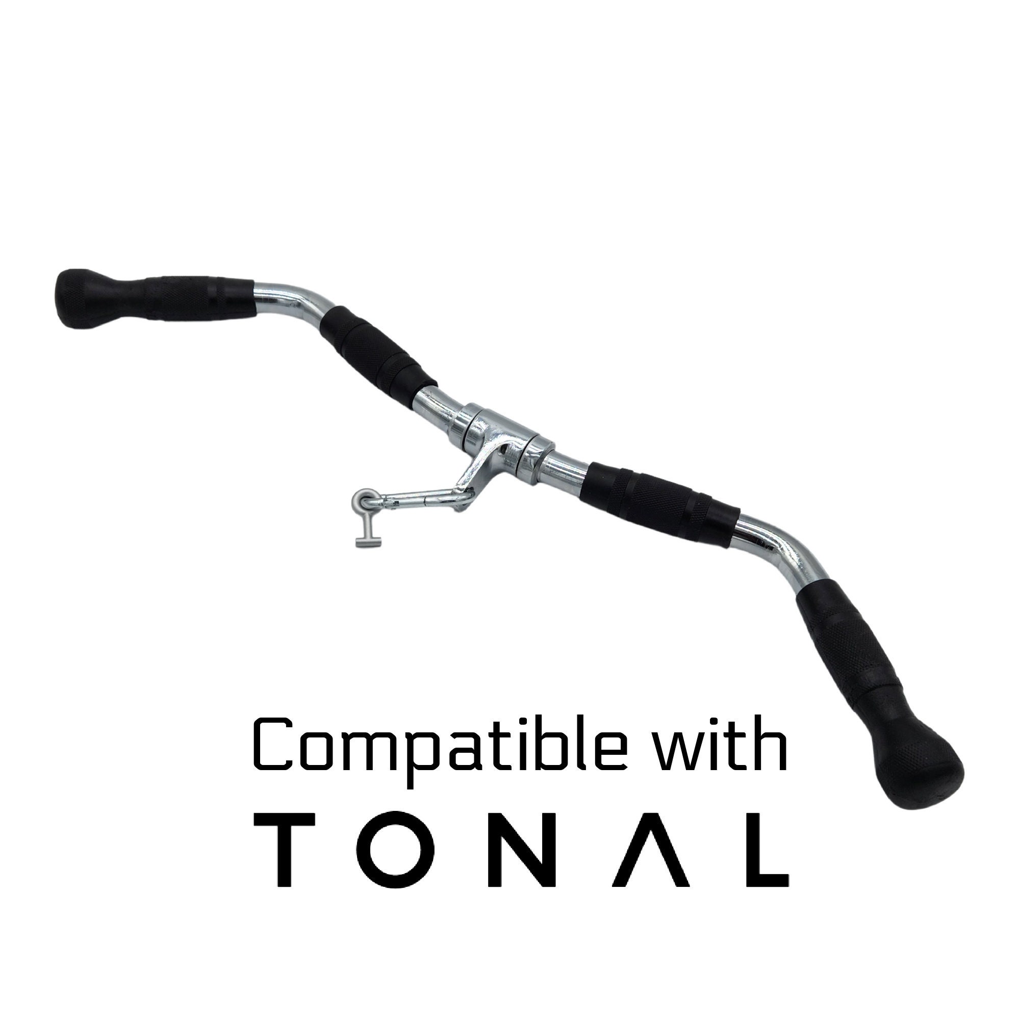 Tonal Compatible EZ Curl Barbell With Special Tonal T lock Adapter and Comfortable Rubber Handgrips 28 Long With Single Center Attachment Etsy