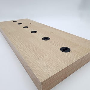 MAPLE WOOD - Tonal 互換 24 インチ フローティング シェルフ、Tonal ジム アクセサリー用、Tonal ギアを掛けるための 6 つの取り付け具付き (ロング バージョン)