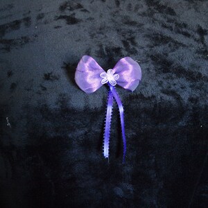 LILAC SEQUIN HEART MAGNET/MAGNETIC HAIR BOW ACCESSORY 4 REBORN/FAKEBABY 