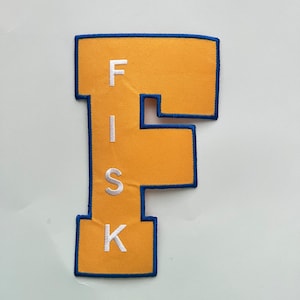 Ferro su cerotto. Fisk. Hbcu. Patch blu e oro. Patch college. Accessori HBCU. HBCU College. Etsy di proprietà nera.