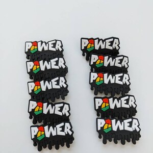 Shoe charm. Black power. Black power accessories. Shoe charms. African accessories. Black pride. Black owned Etsy.
