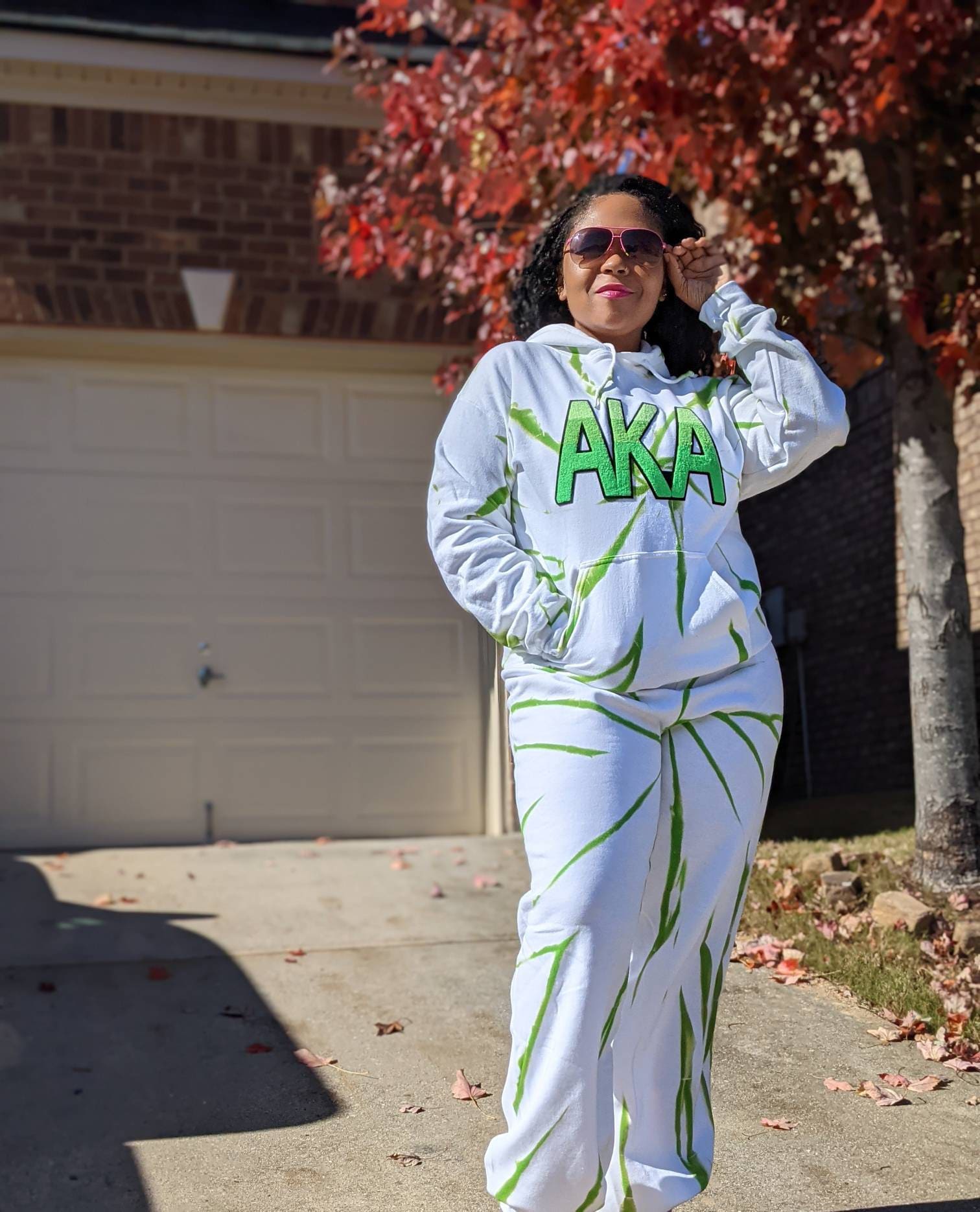 Pink and Green Jogger Set. A. K. A. 