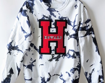 HBCU. Tie dye hoodie. College Sweatshirt. HBCU Paraphernalia. Hbcu College. Black Owned Etsy. College t-shirt. Hbcu shirt. Howard