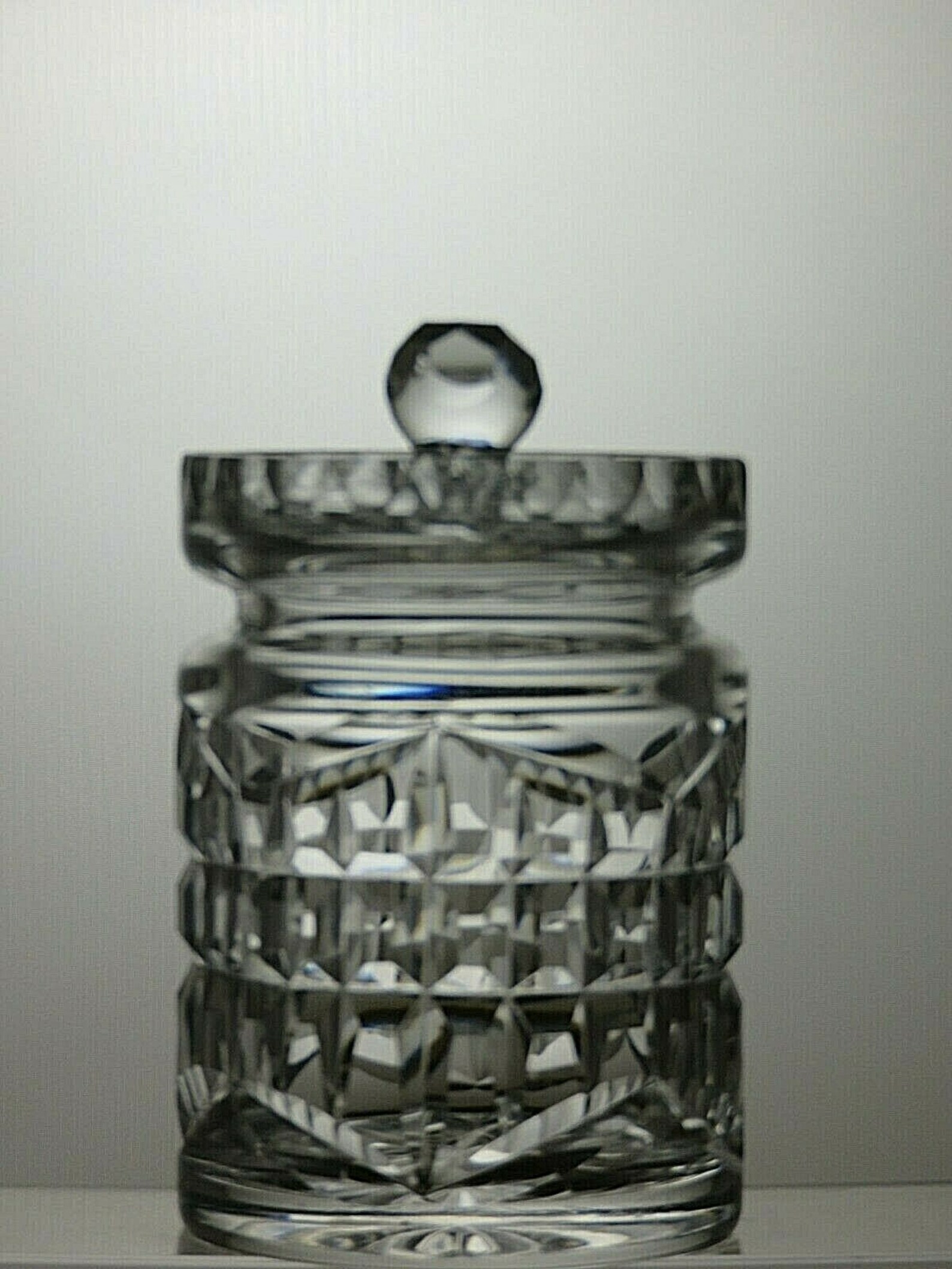 Cut Glass Lead Crystal Heavy Jam Honey Serving Jar With Lid 5 Etsy