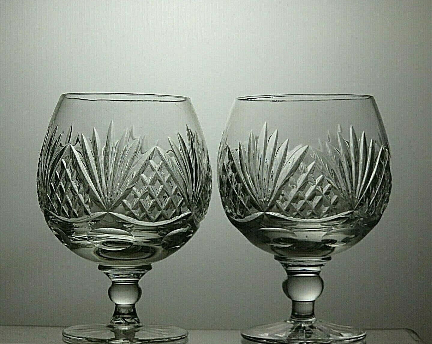 Tutbury Crystal Belmont Cut Glass Set Of 2 Brandy Etsy