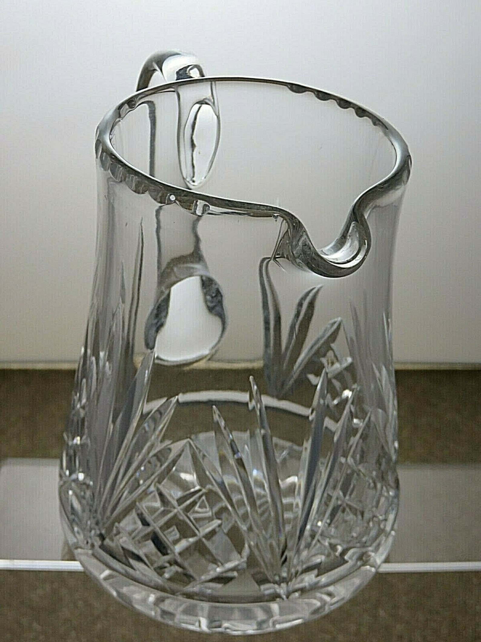 Vintage Large Crystal Cut Glass Water Jug 6 1/4 35A Etsy