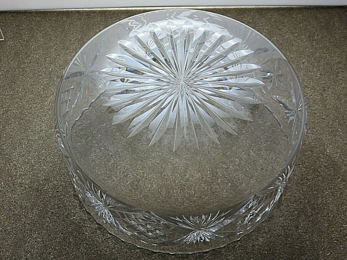 Cut Glass Crystal Salad Fruit Salad Serving Bowl 4 1/2 Etsy