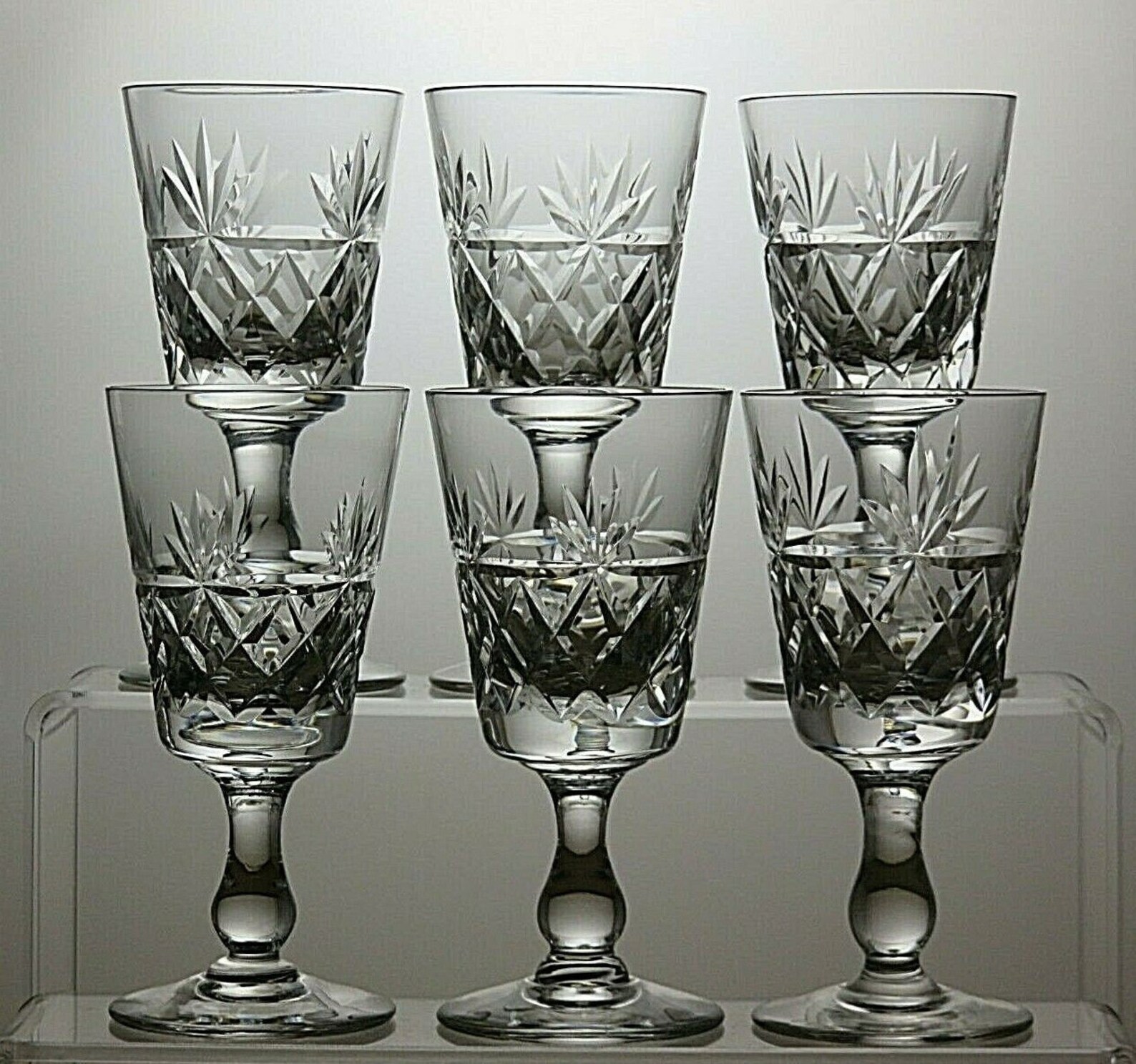 Royal Brierley Crystal Bruce Cut Glass set of 6 Wine Glasses 4 Etsy