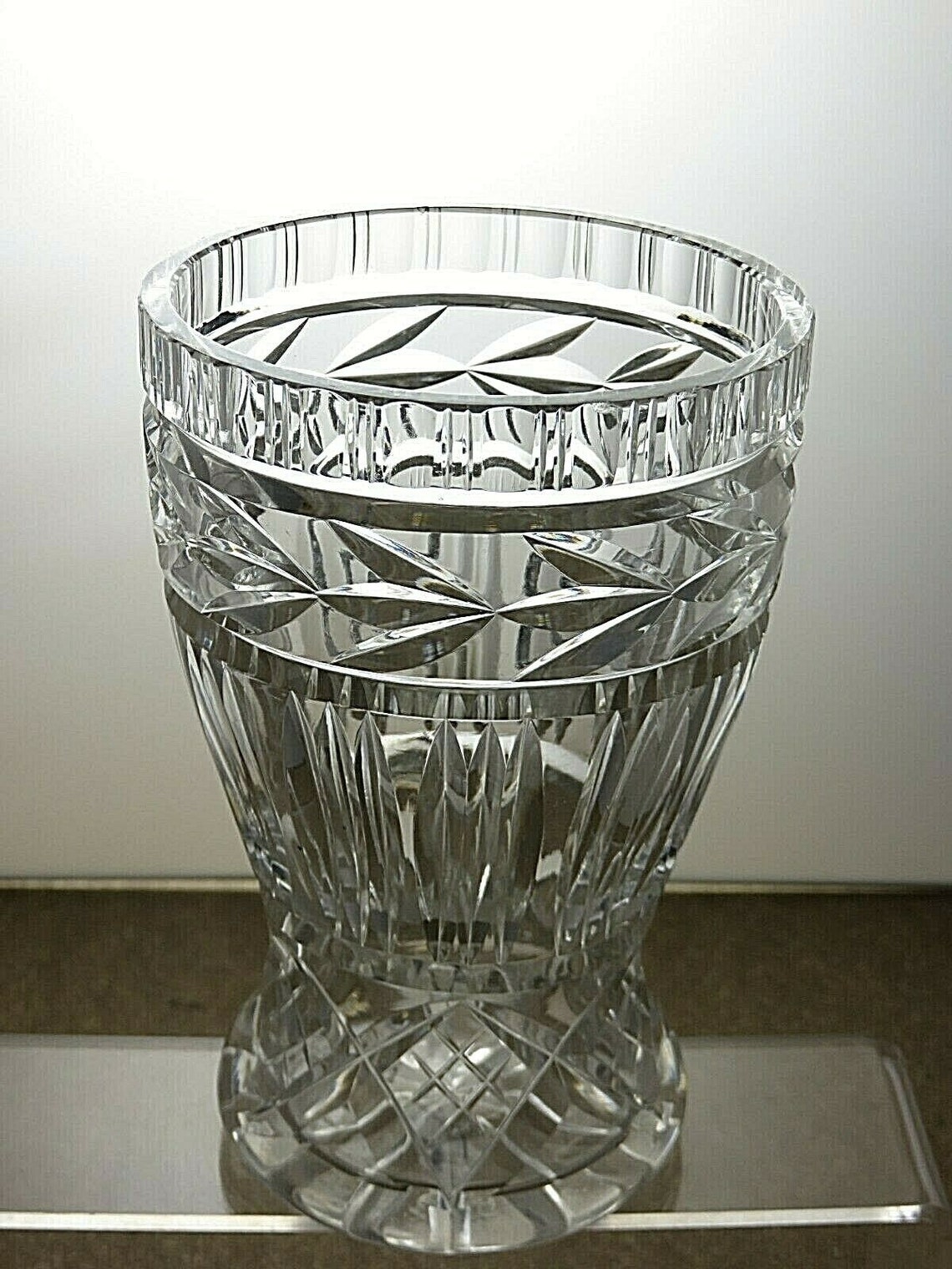 Large Stuart Lead Crystal Cut Glass Vase 7 1/4 44B Etsy