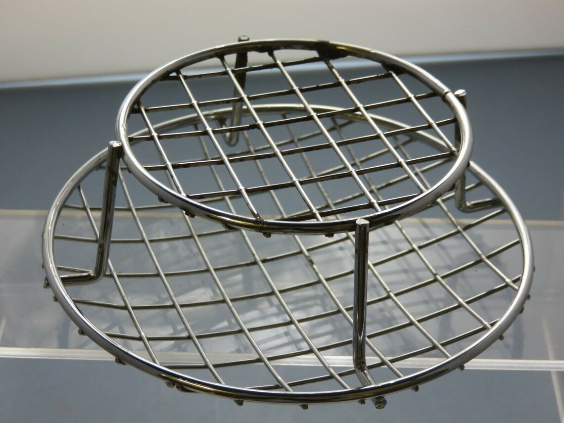 Stunning Cut Glass Crystal Rose Bowl With Clear Glass Mesh 4 Etsy