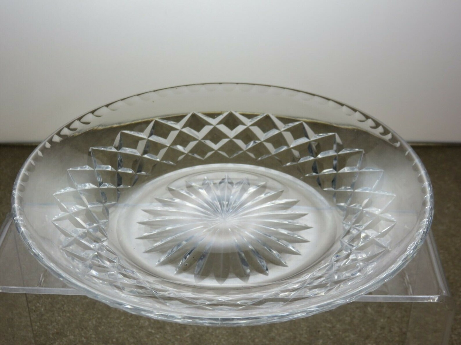 Lead Crystal Cut Glass Shallow Bowl or Dish Dressing 1 Etsy