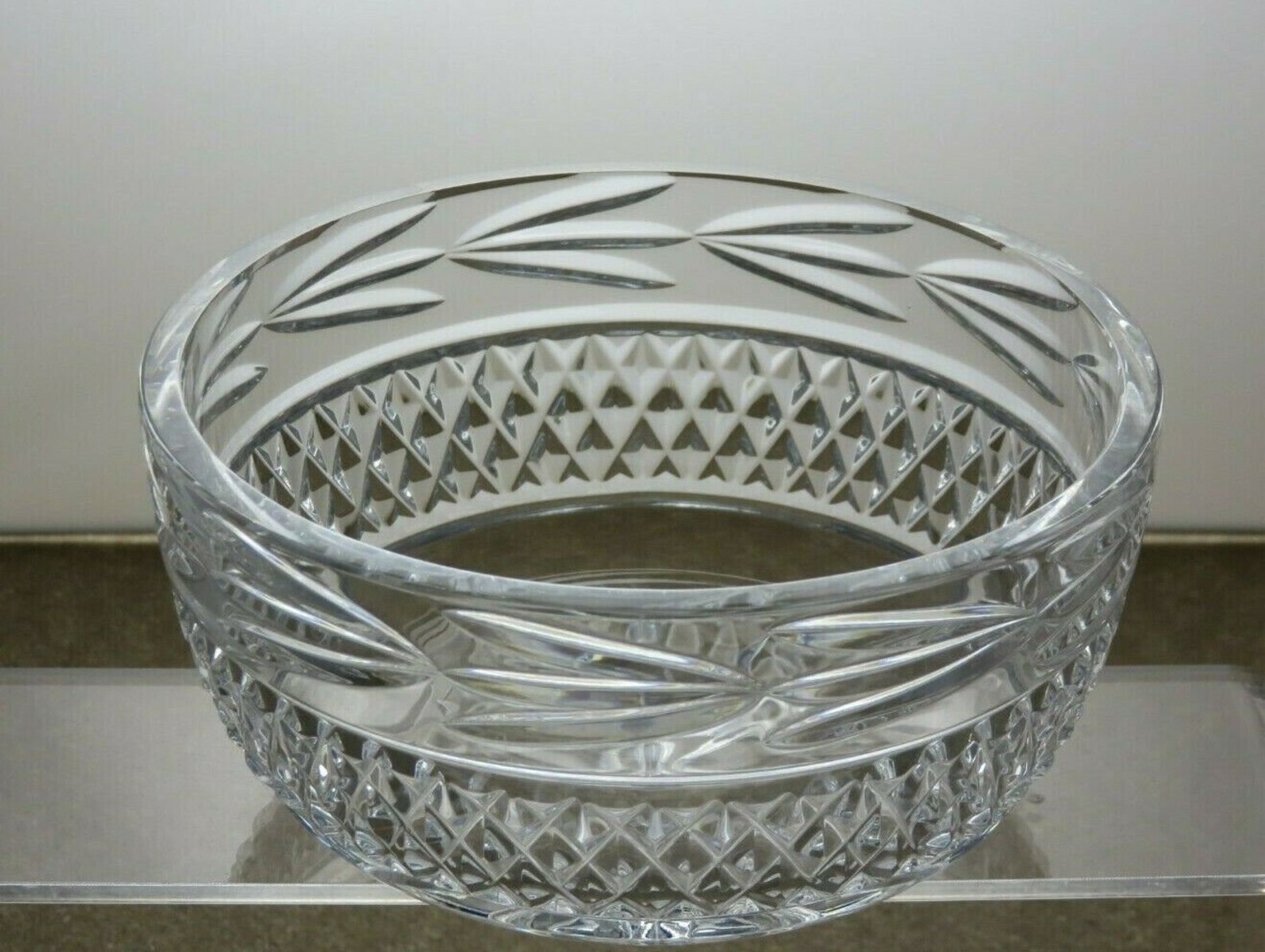 Galway Crystal leah Cut Glass Fruit Salad Bowl Signed 2 2/3 Boxed Etsy