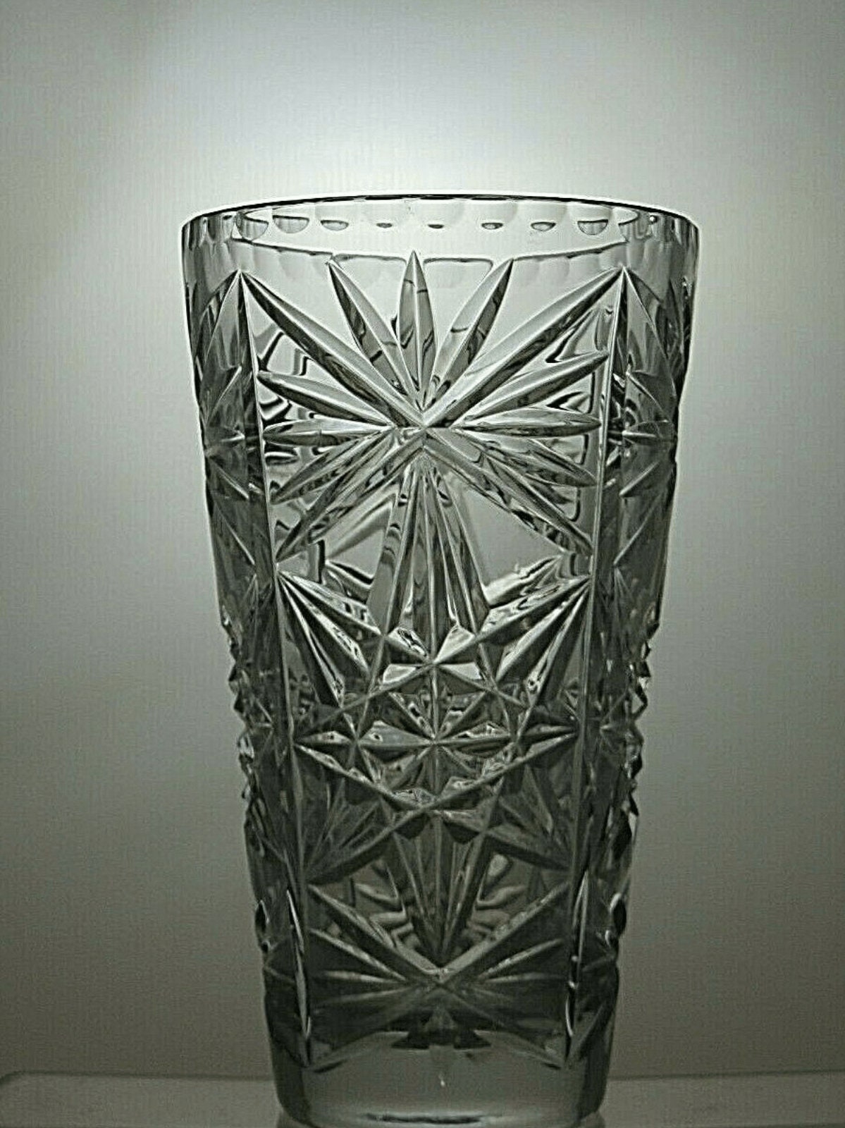 Lovely Lead Cut Glass Crystal Vase 8 44D - Etsy UK