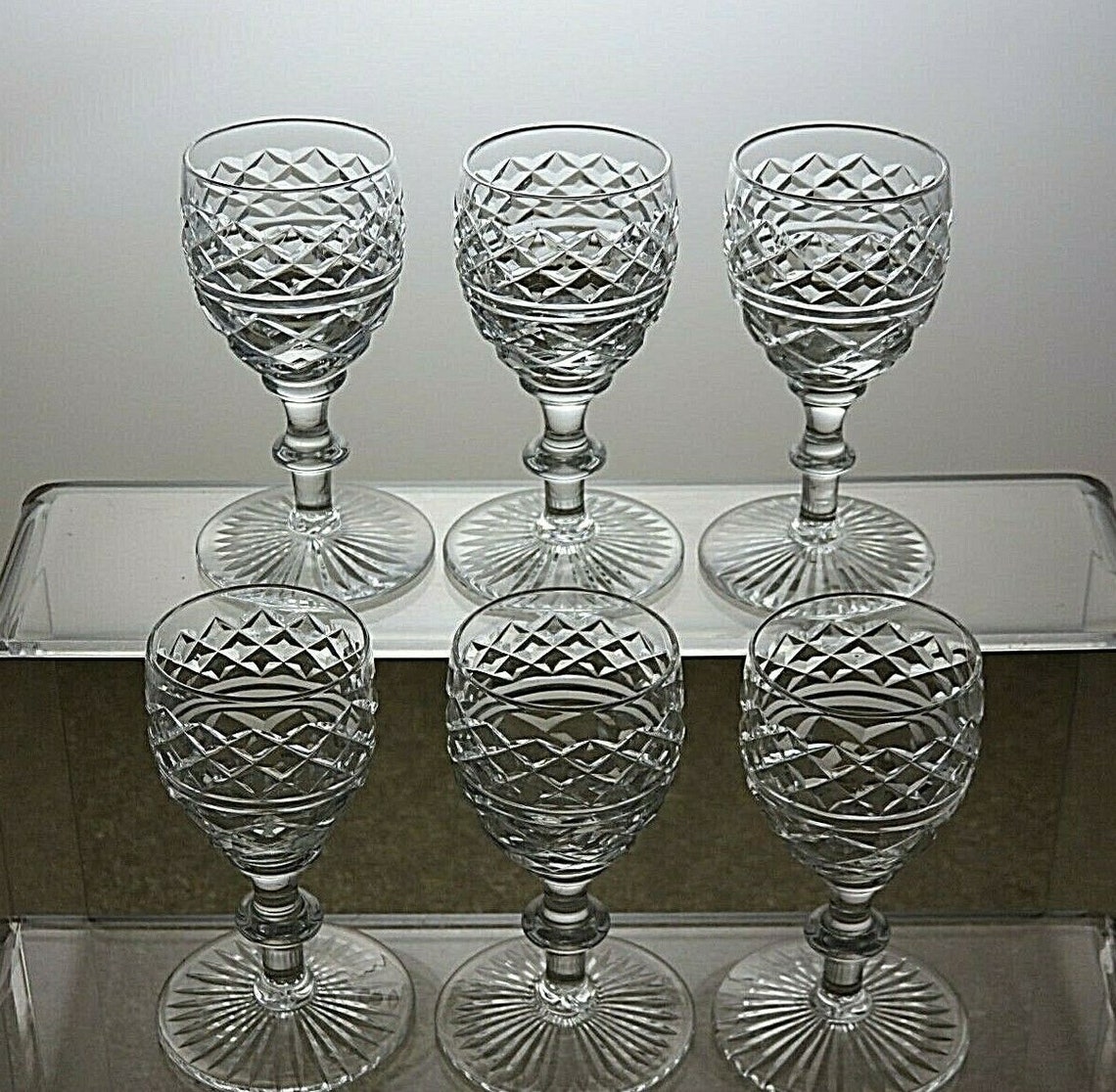 Stuart Crystal Cut Glass Set of 6 Liqueur Glasses 3 1/8 Etsy UK
