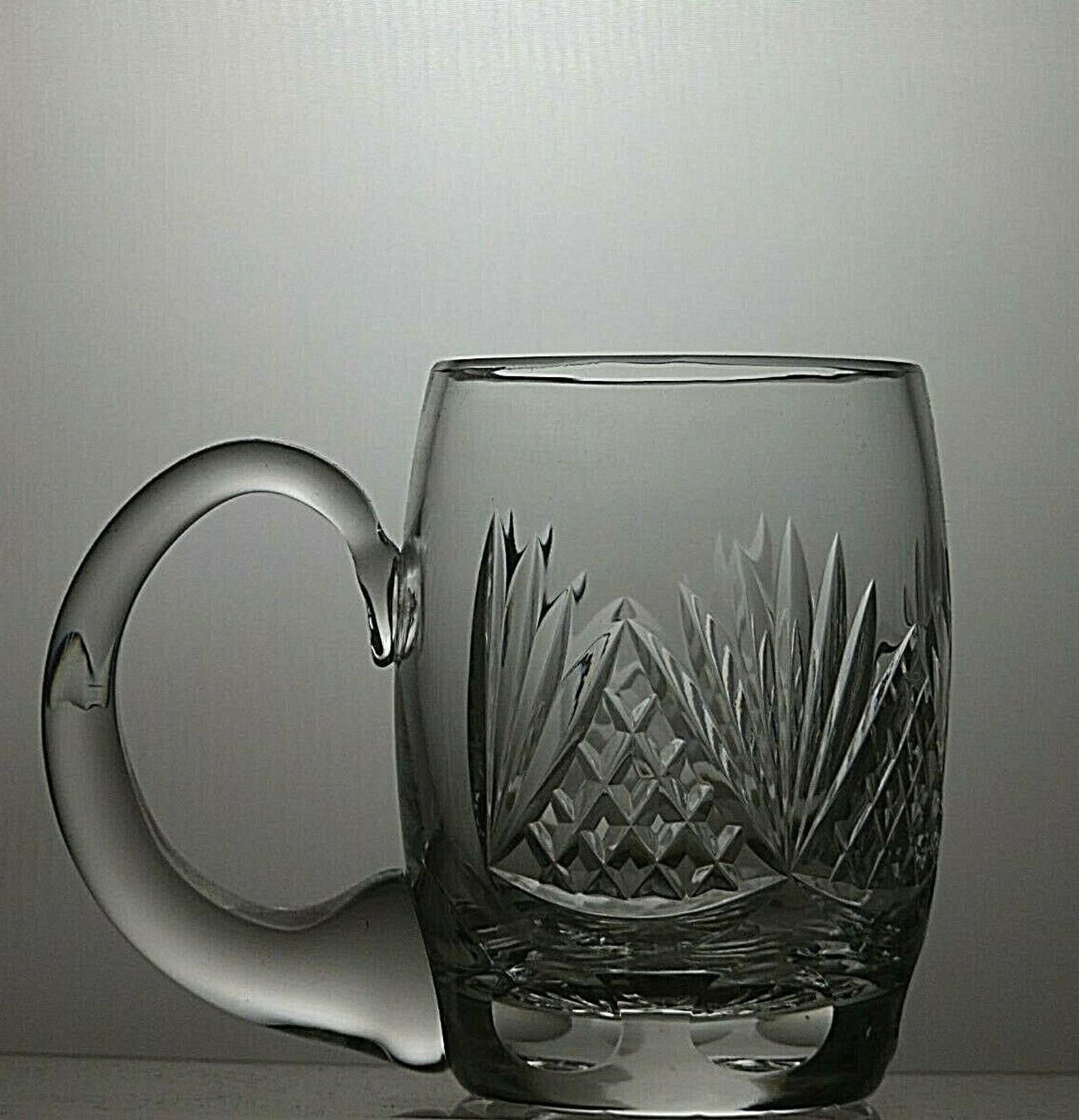 Tutbury Lead Crystal Belmont Cut Glass Beer Mug Etsy