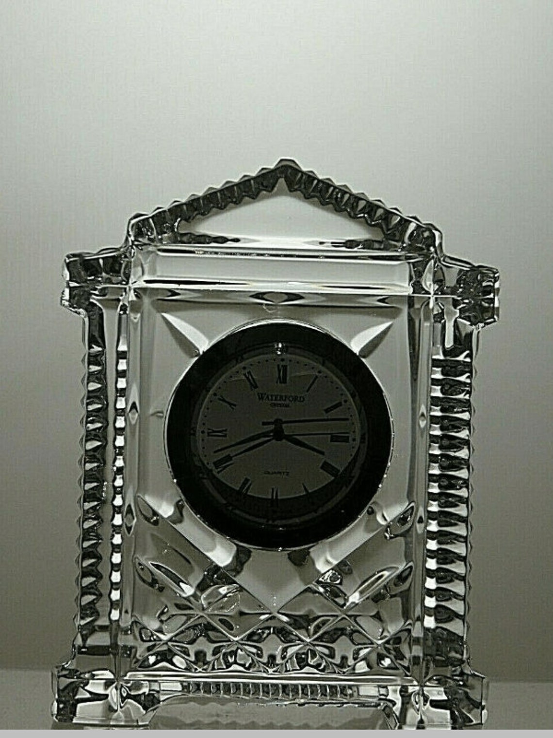 Waterford Crystal Grecian Mantel Clock 4 1/4 Boxed Etsy
