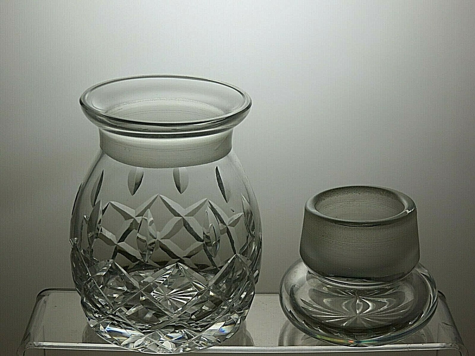 Vintage Lead Crystal Cut Glass Round Pickle Jar & Lid 5 Etsy
