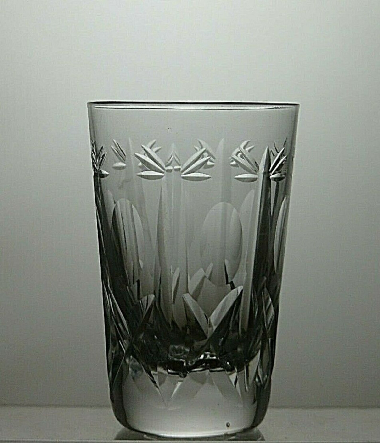 Vintage Brier Lead Crystal Cut Glass Set Of 2 Tumblers 3 Etsy