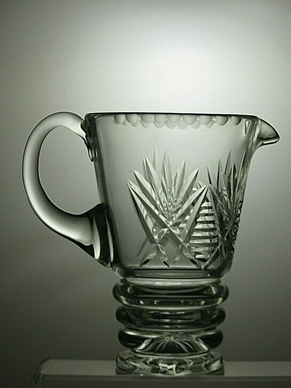 Vintage Large Lead Crystal Cut Glass Water Jug 7 1/2 Etsy