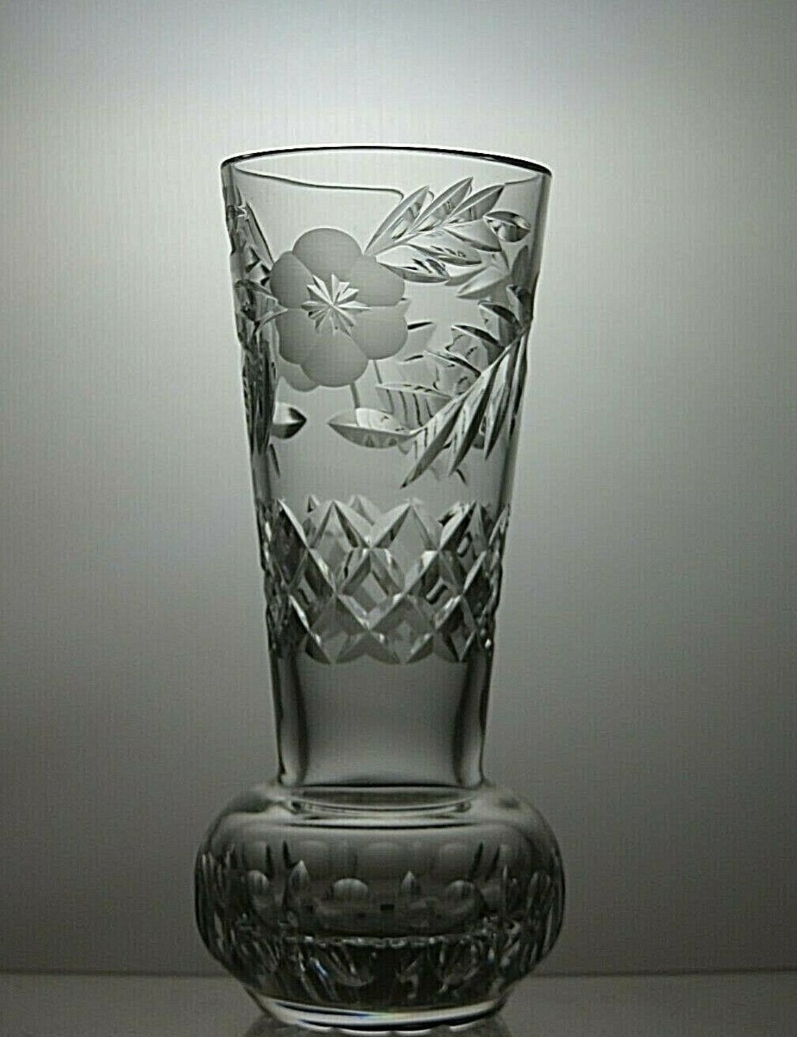 Lovely Cut Glass Tutbury Crystal Set of 2 Small Vases 5 Etsy