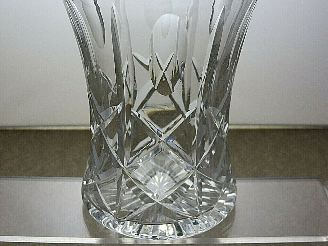 Royal Brierley Crystal Winchester Cut Glass Vase 6 Etsy