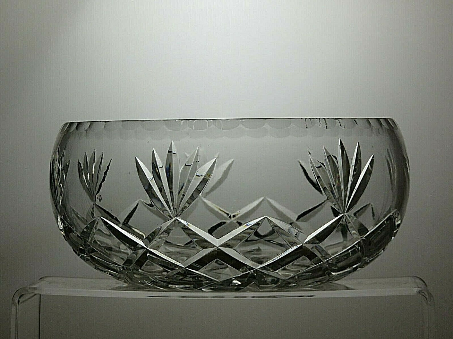 Cut Glass Lead Crystal Fruit Salad Serving Bowl 3 2/3 Etsy