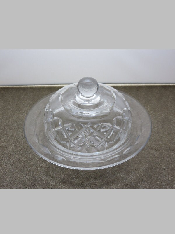 Lead Crystal Round Covered Butter Dish 6 1/2 Wide Etsy UK