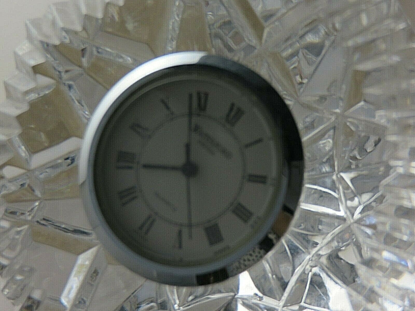 Waterford Crystal Diamond Paperweight Quartz Clock Lismore 3 Etsy