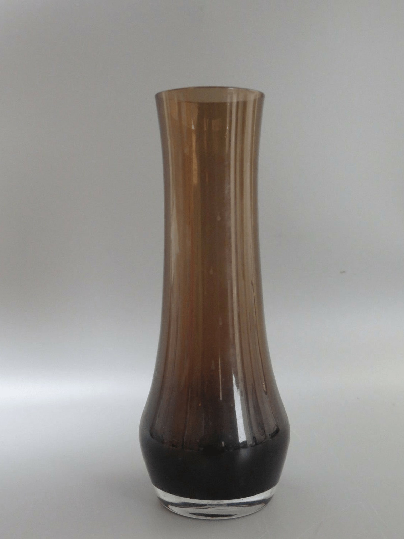 Beautiful Vintage Rare Brown Glass Vase 9 7/8 44D Etsy