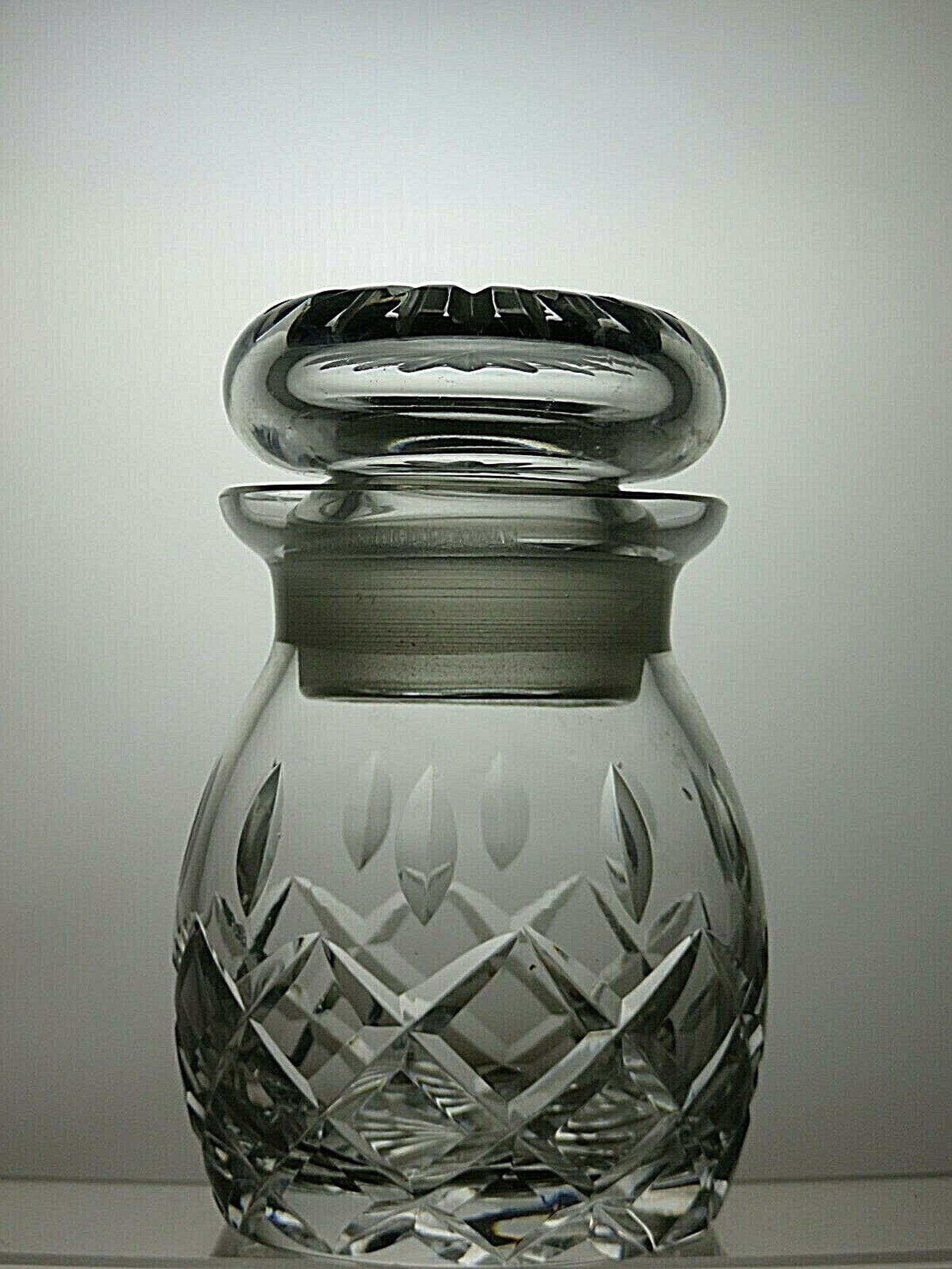 Vintage Lead Crystal Cut Glass Round Pickle Jar & Lid 5 Etsy