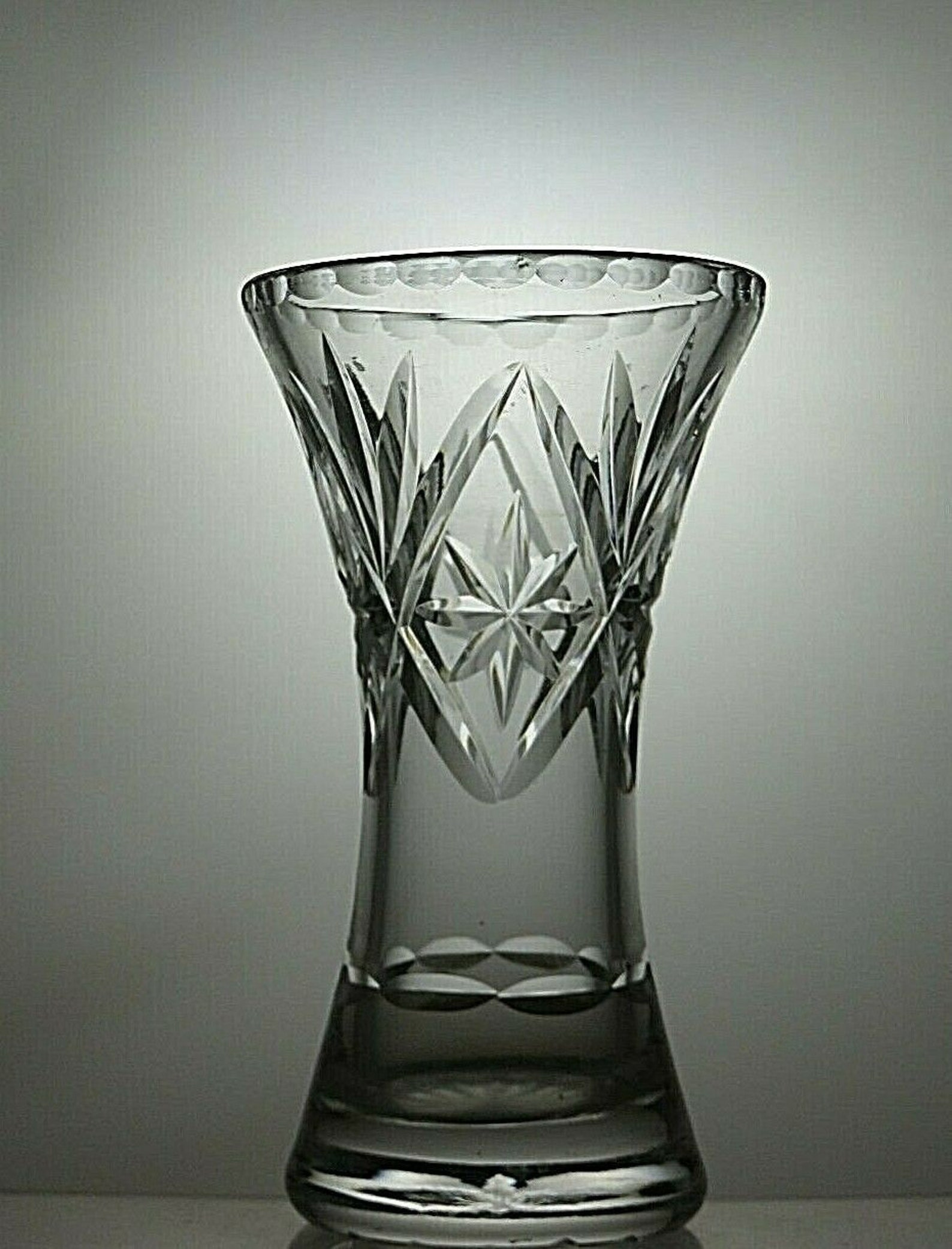 Vintage Lead Crystal Cut Glass Small Vase 6 1/8 44B Etsy
