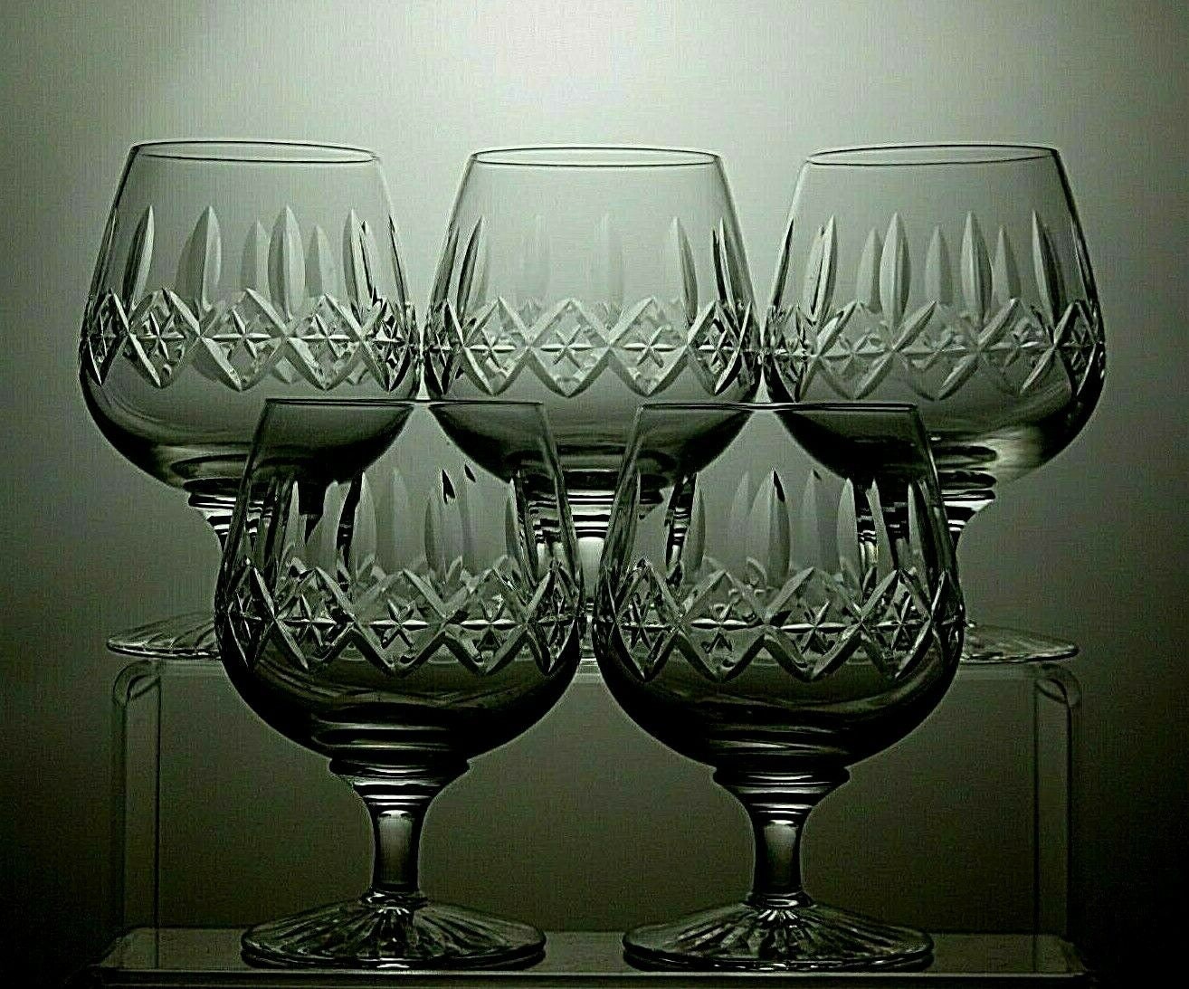 Lead Crystal Cut Glass Small Brandy Set Of 5 Glasses 4 1432C Art