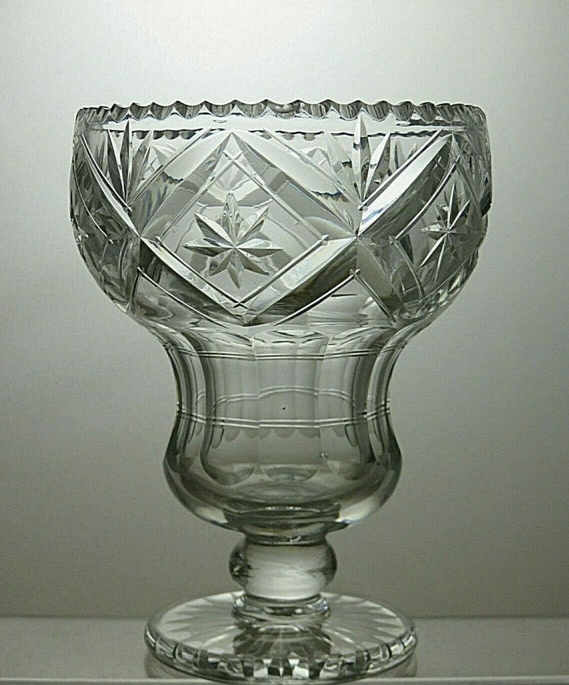 Lovely Small Lead Crystal Cut Glass Vase 6 1/4 44C Etsy