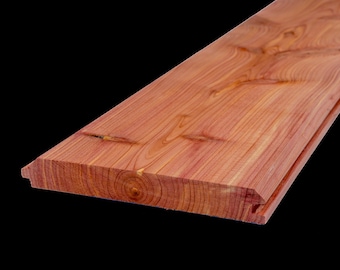 Kiln-Dried Aromatic Eastern Red Cedar Tongue & Groove – Ideal for Cedar Chests and More (Pack of 6) 3/4" x 5 1/2" x 48"