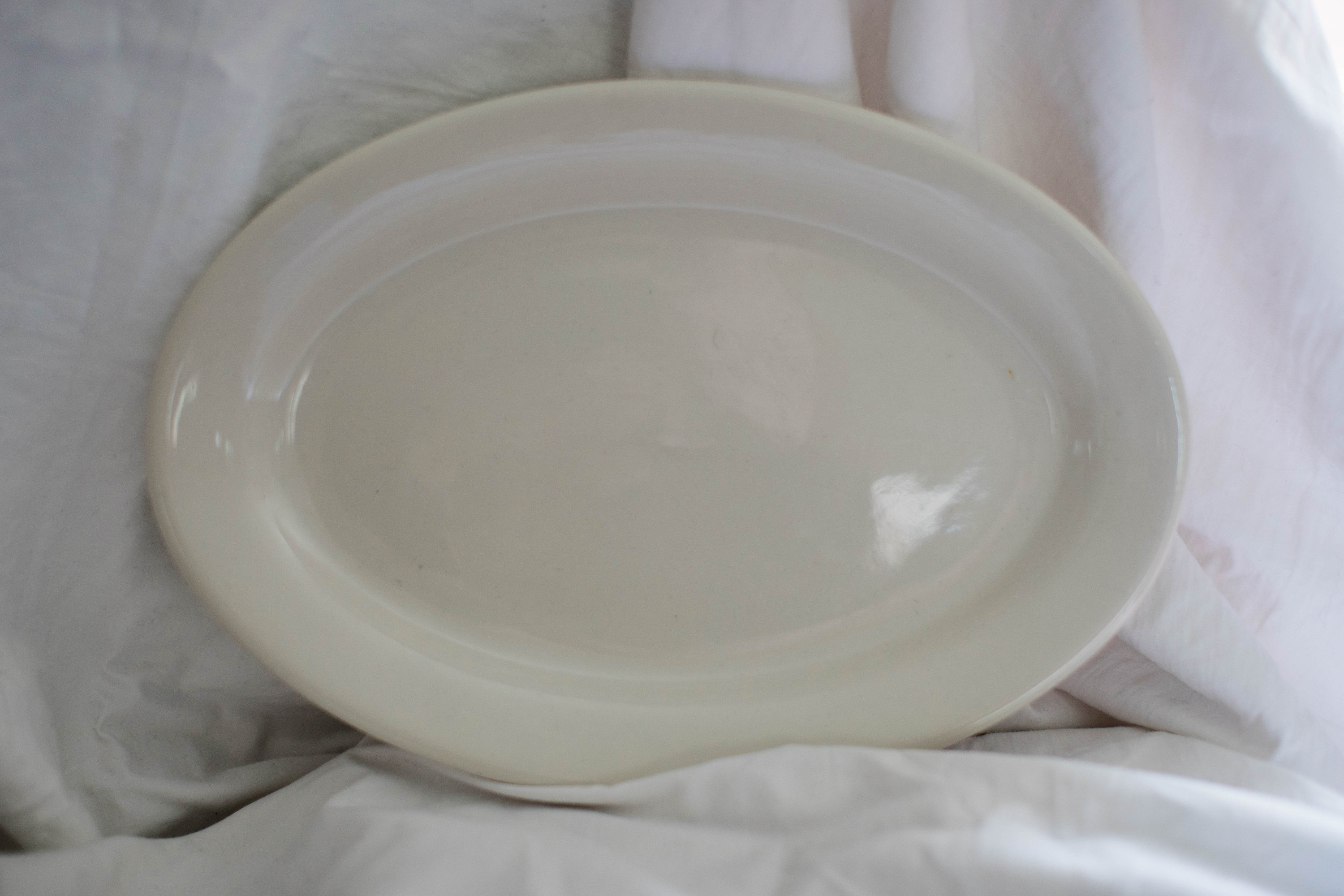 Porcelite 8.25" 21cm Oval Plates x 12 Restaurant Plate Tableware Catering 