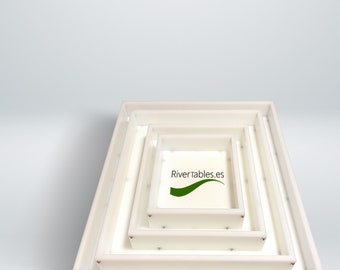 Molde HDPE para resina epóxi. Reutilizável. Conjunto completo