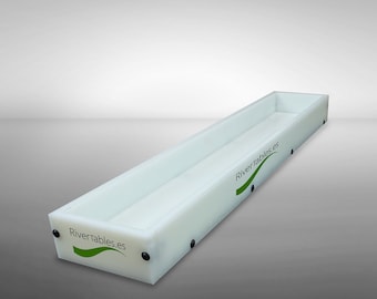Molde para porta-copos de resina epóxi HDPE: molde reutilizável para mesa de rio (60 cm x 10 cm)