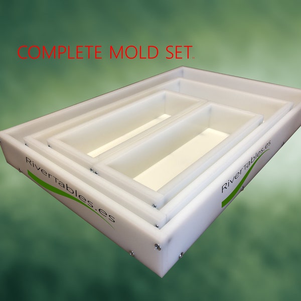 HDPE Mold for Epoxy Resin. Re-useable. Complete Set