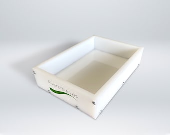 30 cm x 20 cm (12” x 8”) HDPE epoxiharts återanvändbara formar