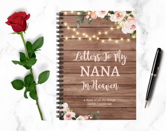 Letters To My Nana In Heaven, Grief Journal Gift