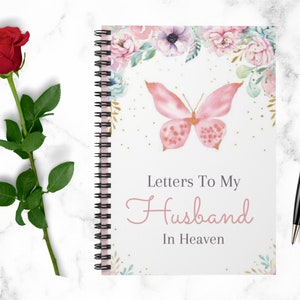 Letters To My Husband In Heaven, Grief Journal, Sympathy Gift, Loss Of Husband, Memorial Book, Memory Journal