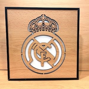Real Madrid&#39;s logo with Black Aluminum Frame