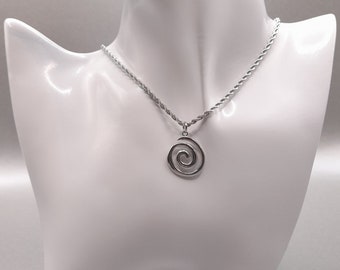 Spiral Charm Chain Necklace