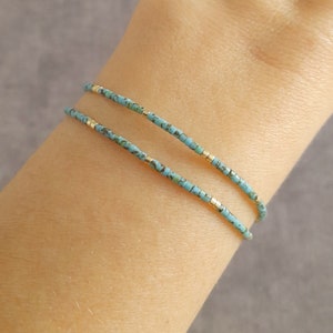 Miyuki Delica Double Wrap Beaded Silk String Bracelet image 1