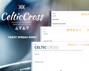 Celtic Cross Digital Tarot Spread Sheet Journal Workbook to Manifest PDF (GOODNOTES/Noteability/Noteshelf/PRINT)