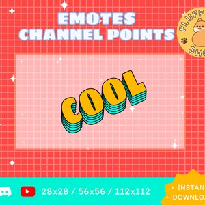 Cool Twitch Emote / Twitch Emote / Kawaii / Streamer / Streamer Graphics