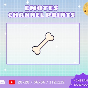 Bone Twitch Emote / Kawaii / Streamer / Streamer Graphics