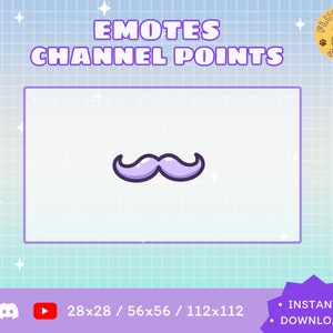 Mustache Twitch Emote / Kawaii / Streamer / Streamer Graphics